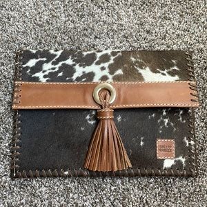 Soul Carrier Cowhide Leather Suede Clutch